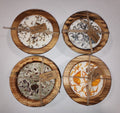 Hand Poured Soy Candle in Round Wood Bowl