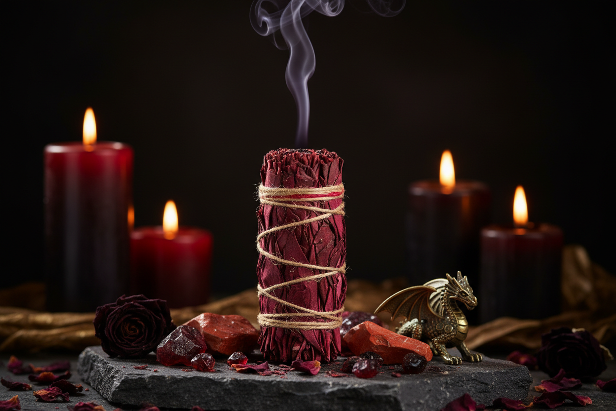 Dragonsblood Sage Smudge Stick